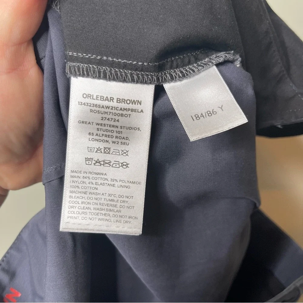Orlebar Brown dark grey Campbell chino pants sz 34 - Picture 12 of 12